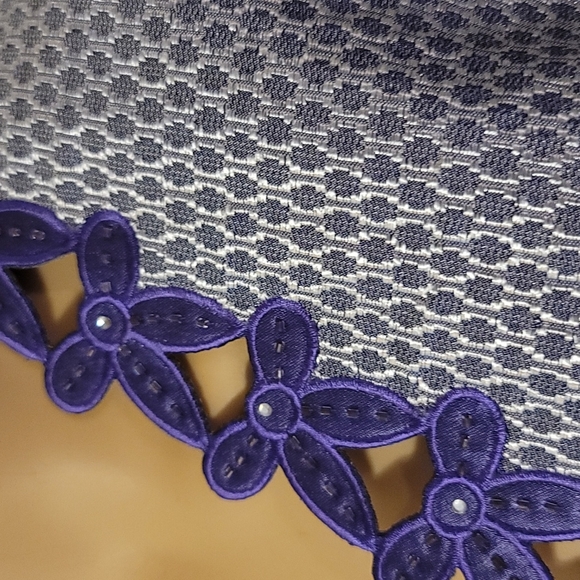 gospel blazer purple flowers sz 16W - Picture 3 of 9